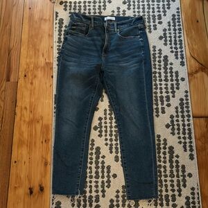 loft the skinny frayed jeans